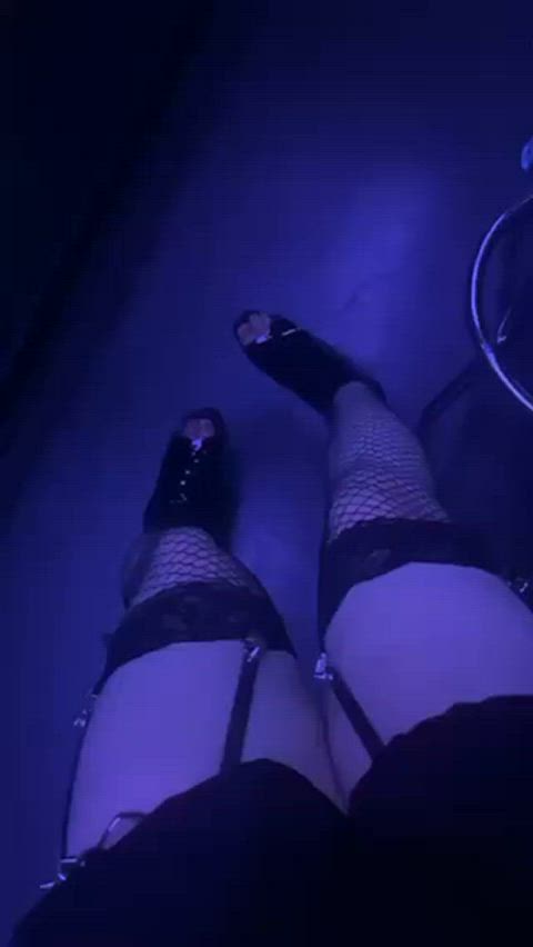 feet feet fetish goth high heels thigh highs thighs littlegothinheels gif
