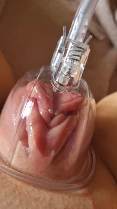 masturbating solo pumped pussy gif