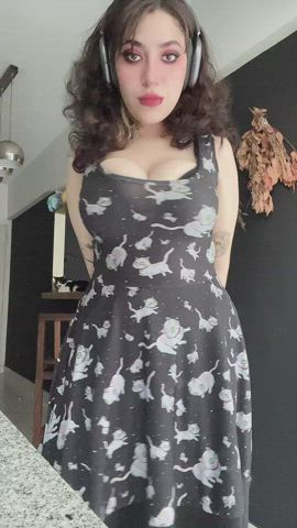 big tits goth titty drop goth-girls gif