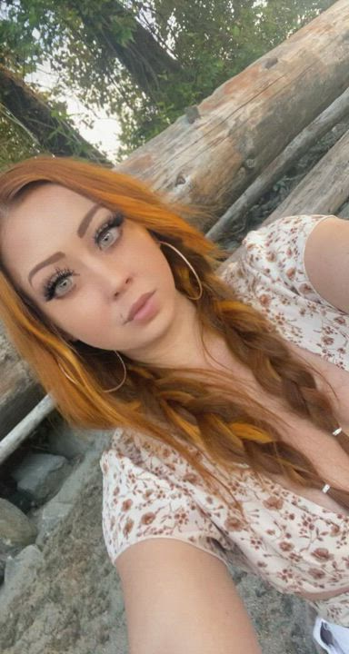 Amateur Pigtails Redhead gif