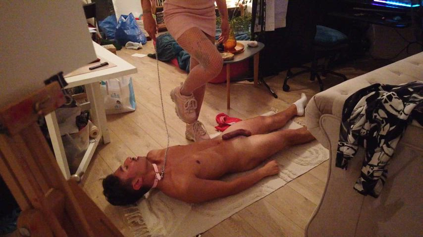 amateur cbt dominant dominatrix femdom foot worship goth shoes tattooed teen gif