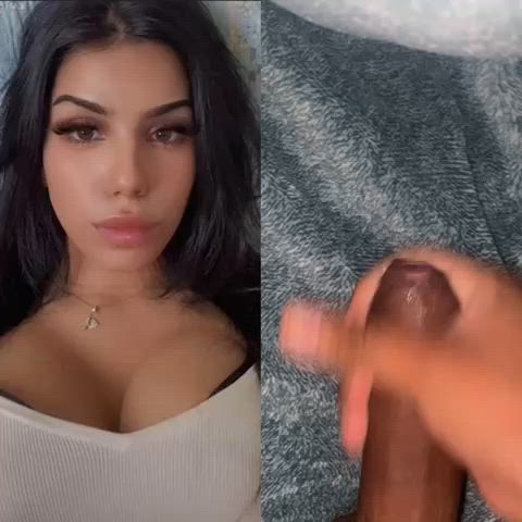 big tits cum cumshot jerk off tits tribute gif