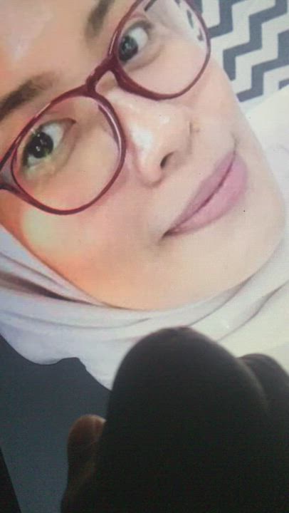 Cock Milking Cockslap Hijab Malaysian Muslim Tribute gif