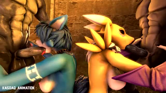Krystal and Renamon