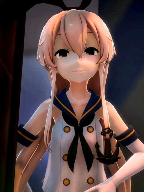 Shimakaze performs scrotum inspection
