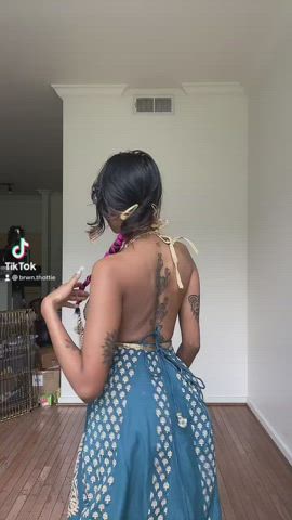 Ass Brunette Dress gif