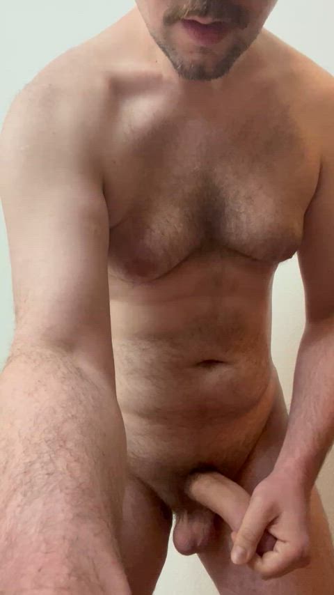 bear big dick daddy gay hairy hairy chest hairy cock uncut gif