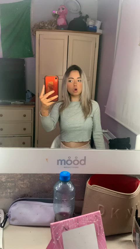 blonde teen tiktok 18 years old petite sfw non-nude pretty gif