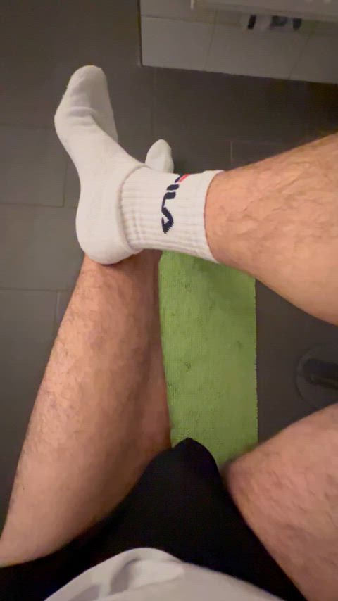 amateur hairy legs socks gif