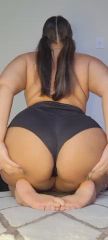 I love bouncing around in these booty shorts