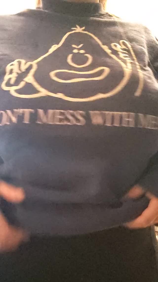 Fall weather means sweatshirts with nothing underneath ? [F25]