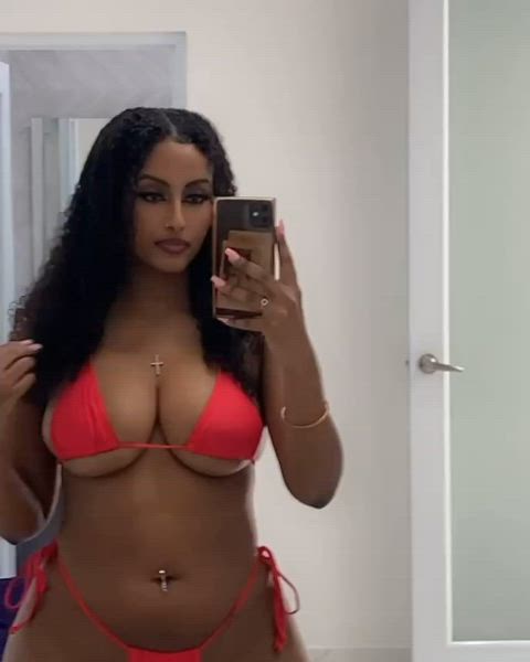 big tits bikini boobs ebony tits gif