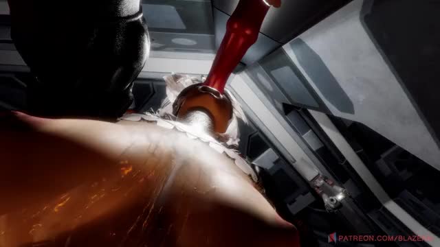 2B deepthroats a dildo while Pod 042 is filming