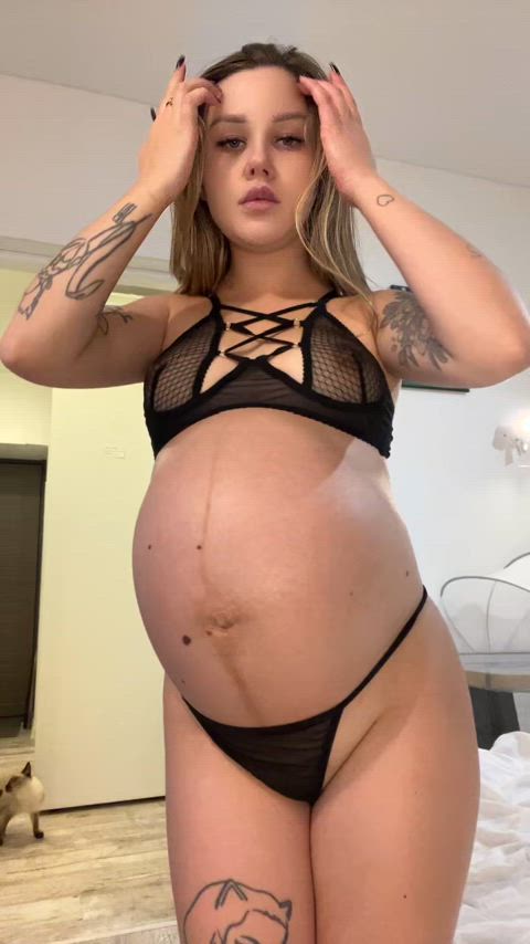 I think that this underwear should not stop you from admiring my tender pregnant