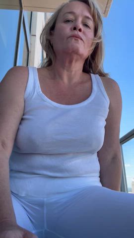 Just relaxing on my balcony