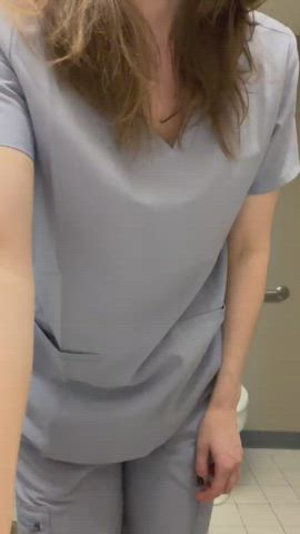 Bouncing Tits Brunette Hospital Medical Medical Fetish Nurse OnlyFans Pornstar Tits
