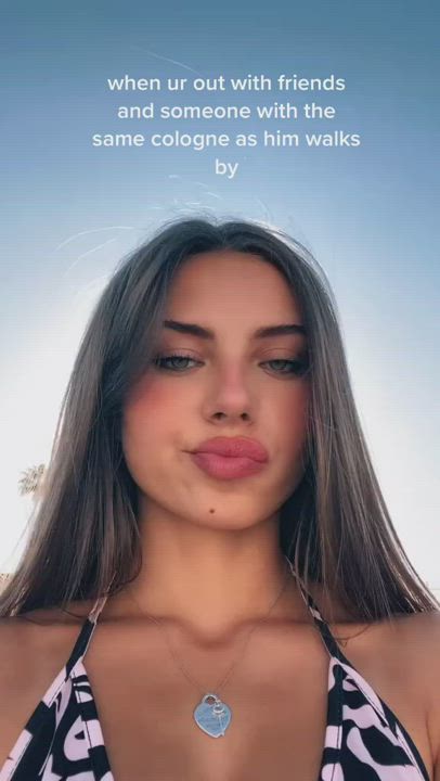 American Brunette Selfie gif