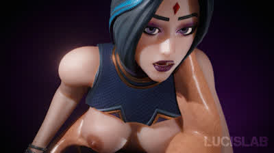 3D Animation Big Tits Raven gif