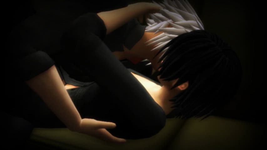 animation anime cowgirl kissing nsfw romance straight gif