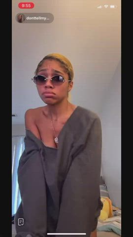 accidental big tits nipple nipslip tiktok tits gif