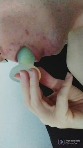 Love sucking this dildo