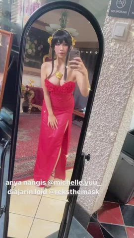 asian cosplay dress gif