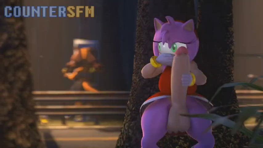 Futa Amy masturbating outdoors (CounterSfm)