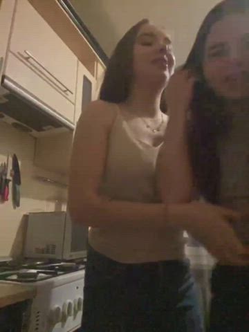 cute flashing teen gif