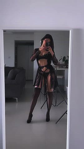 Ass Brunette Lingerie gif