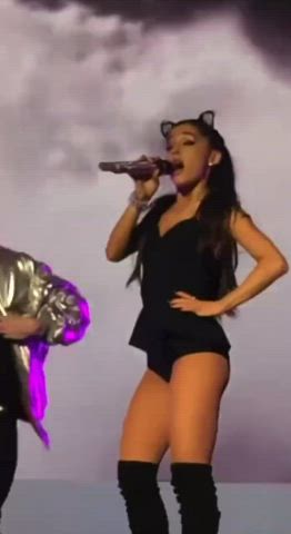 ariana grande ass booty celebrity latina legs petite tease teen gif
