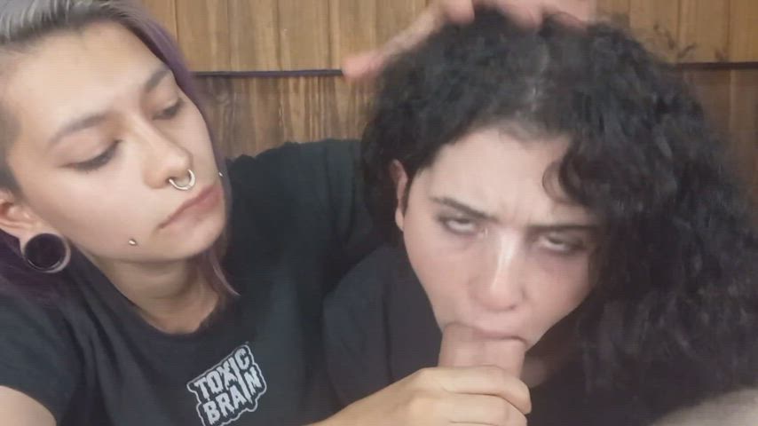 big dick double blowjob ffm gif