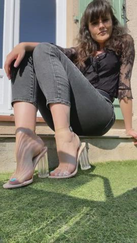 foot fetish high heels soles gif