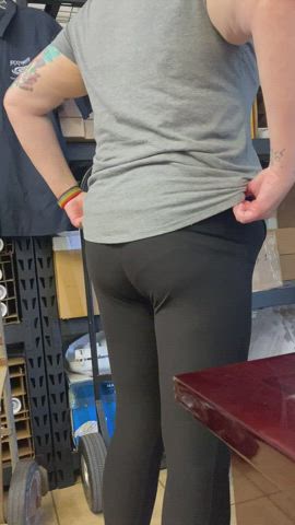 Office slut, at it again…?