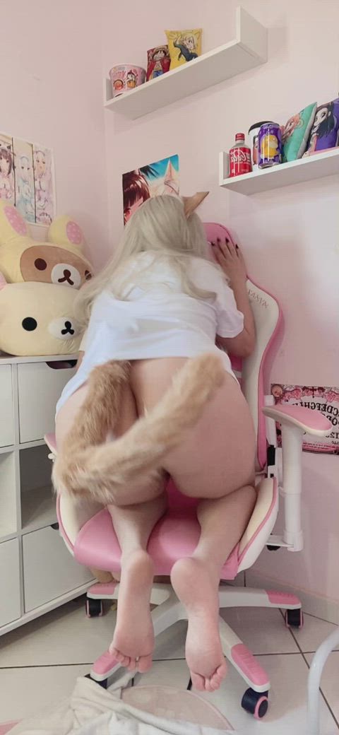 big ass booty catgirl thick-booty gif