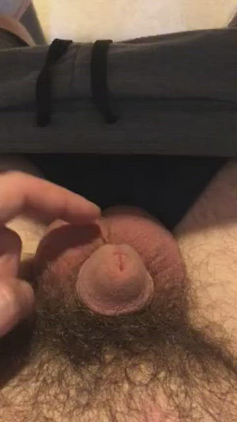 Playing with my hairy nubbin...DMs always welcome!