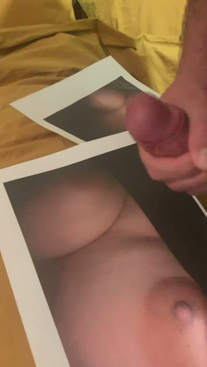 Cum Cum On Tits Tribute gif