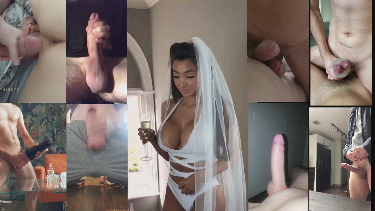 A bride and her grooms