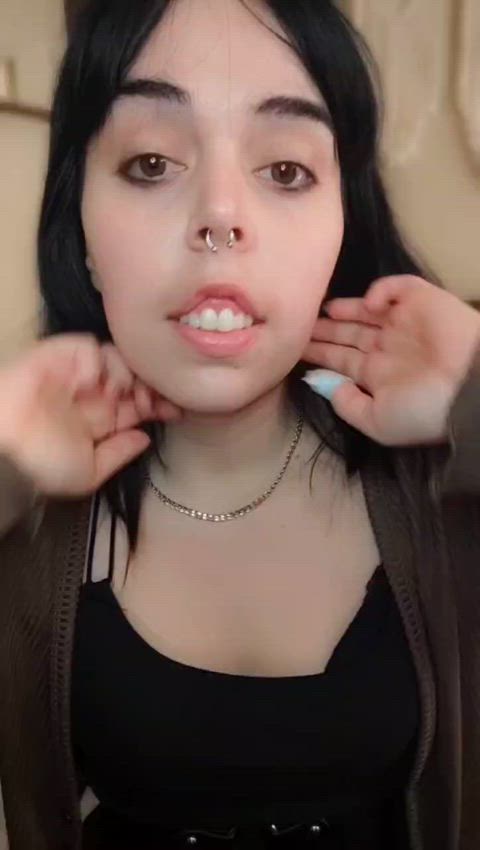 amateur facial fetish pov solo tease tongue tongue fetish vore tik-tok gif
