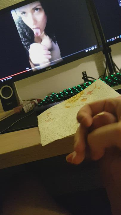 Big Dick Cumshot Jerk Off gif