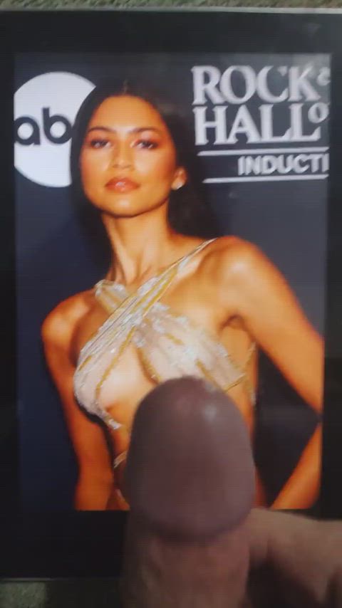 celebrity cum tribute zendaya gif