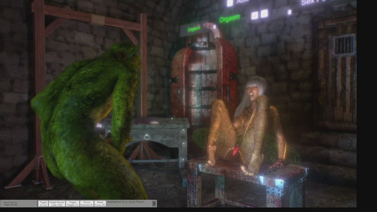 3D Female Prison Tentacles gif