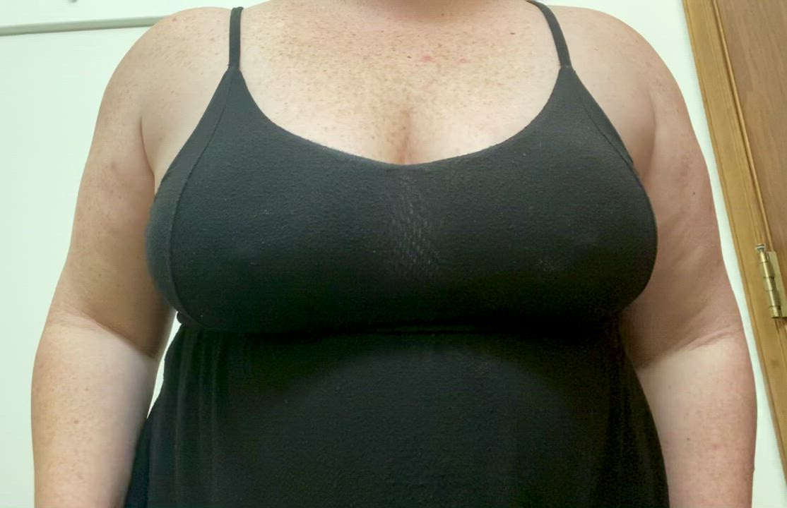 Female Flashing MILF Natural Tits Titty Drop gif