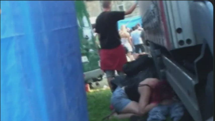 This couple can't stand it and is caught having sex at a concert!