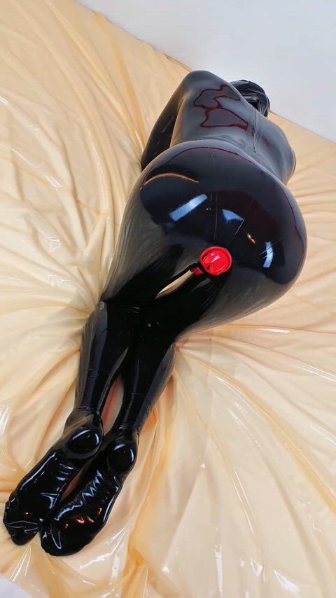 All my latex catsuits have integrated vaginal and anal condoms! 