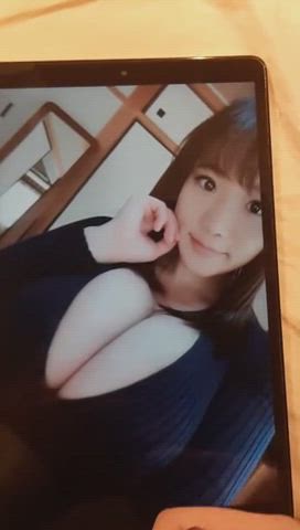 asian big tits cum cumshot tribute gif
