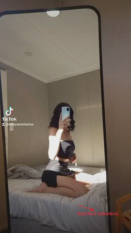 amateur babe ffm girlfriend redhead riding swingers threesome tongue fetish gif