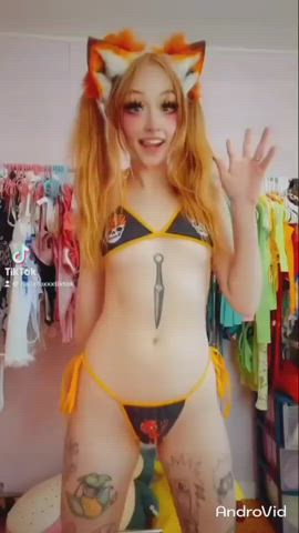 bikini cute dancing jiggle jiggling micro bikini tiktok gif