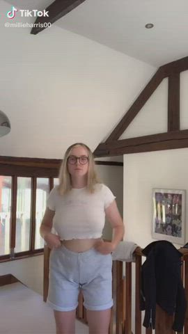 braless perky tiktok gif