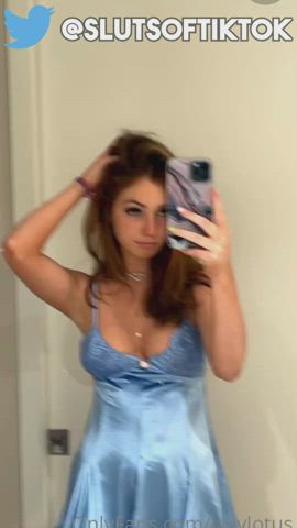 18 Years Old Amateur Natural Tits OnlyFans Teen TikTok gif