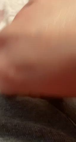 Jerking off through the fly
